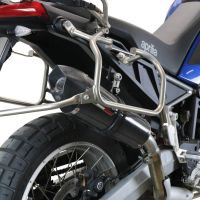 Exhaust compatible with Aprilia Tuareg 660 2021-2024, GP Evo4 Poppy, Homologated legal slip-on exhaust including removable db killer and link pipe 