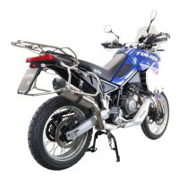 Exhaust compatible with Aprilia Tuareg 660 2021-2024, GP Evo4 Titanium, Homologated legal slip-on exhaust including removable db killer and link pipe 