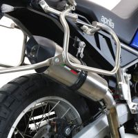 Exhaust compatible with Aprilia Tuareg 660 2021-2024, GP Evo4 Titanium, Homologated legal slip-on exhaust including removable db killer and link pipe 