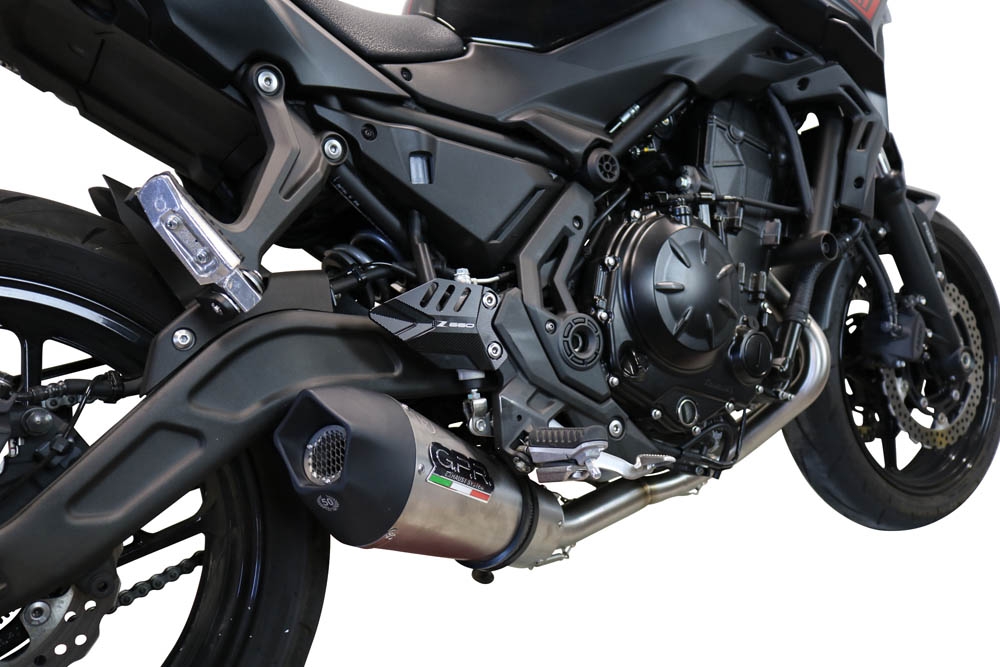 Exhaust compatible with Kawasaki Ninja 650 2021-2022, Gpe Ann. Titanium, full system exhaust legal for UK and non-EU countries including removable db killer 
