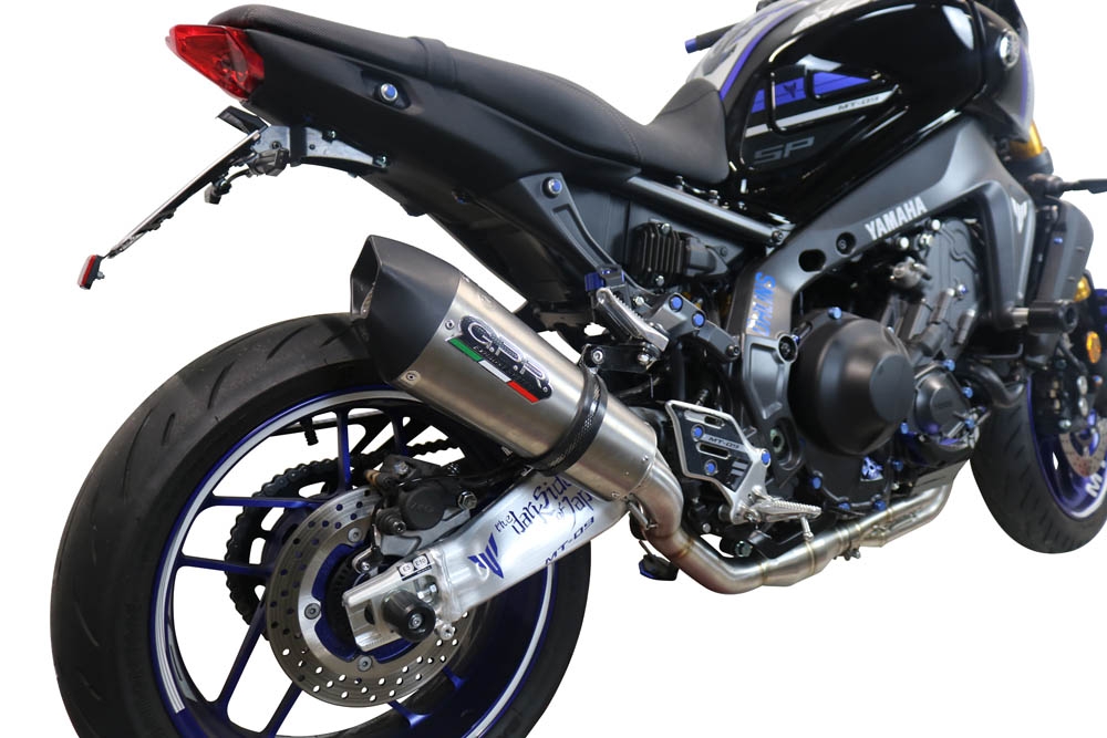 Exhaust compatible with Yamaha Mt-09 2021-2023, Gpe Ann. titanium, full system exhaust legal for UK and non-EU countries including removable db killer 