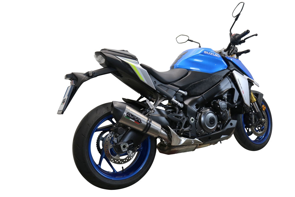 Exhaust compatible with Suzuki Gsx-S 1000 2021-2025, GP Evo4 Titanium, Homologated legal slip-on exhaust including removable db killer and link pipe 