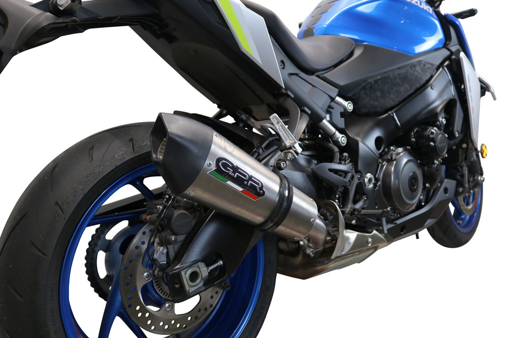 Exhaust compatible with Suzuki Gsx-S 1000 2021-2025, GP Evo4 Titanium, Homologated legal slip-on exhaust including removable db killer and link pipe 
