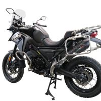Exhaust compatible with Voge 650DSX 2021-2024, Gpe Ann. Poppy, Slip-on exhaust legal for UK and non-EU markets including link pipe and removable db killer 