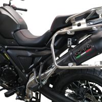 Exhaust compatible with Voge 650DSX 2021-2024, Gpe Ann. Poppy, Slip-on exhaust legal for UK and non-EU markets including link pipe and removable db killer 