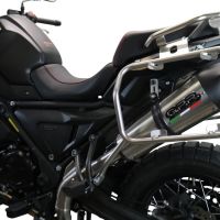 Exhaust compatible with Voge 650DSX 2021-2024, GP Evo4 Titanium, Homologated legal slip-on exhaust including removable db killer, link pipe and catalyst 