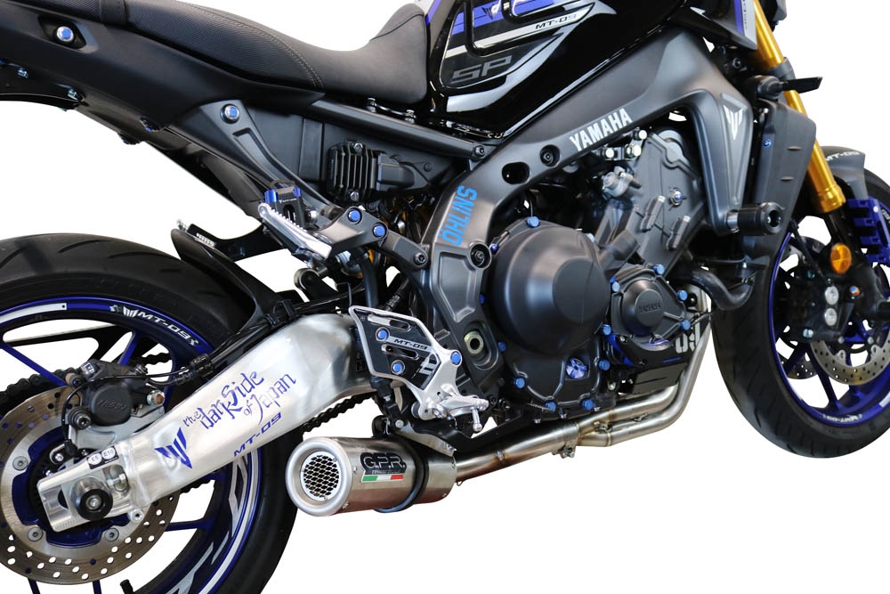 Exhaust compatible with Yamaha Mt-09 2021-2024, M3 Inox , full system exhaust legal for UK and non-EU countries including removable db killer 