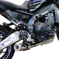 Exhaust compatible with Yamaha Mt-09 2021-2024, M3 Inox , full system exhaust legal for UK and non-EU countries including removable db killer 