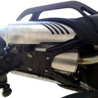 Exhaust compatible with Yamaha Fz6 600-Fazer S1-S2 2004-2013, Titanium Ghost, Homologated legal slip-on exhaust including removable db killer and link pipe 