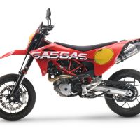 Exhaust compatible with Gas Gas SM 700 2023-2024, Gpe Ann. titanium, Slip-on exhaust legal for UK and non-EU markets including link pipe and removable db killer 
