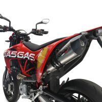 Exhaust compatible with Gas Gas SM 700 2023-2024, Gpe Ann. titanium, Slip-on exhaust legal for UK and non-EU markets including link pipe and removable db killer 