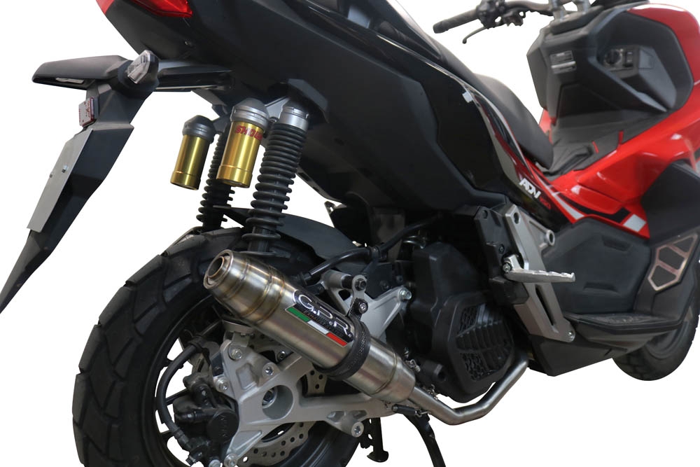 GPR exhaust compatible with  Honda X-Adv 150 2020-2023, Deeptone Inox, Racing full system exhaust, including removable db killer 