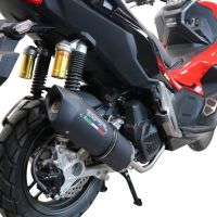GPR exhaust compatible with  Honda X-Adv 150 2020-2023, Furore Nero, Racing full system exhaust, including removable db killer 
