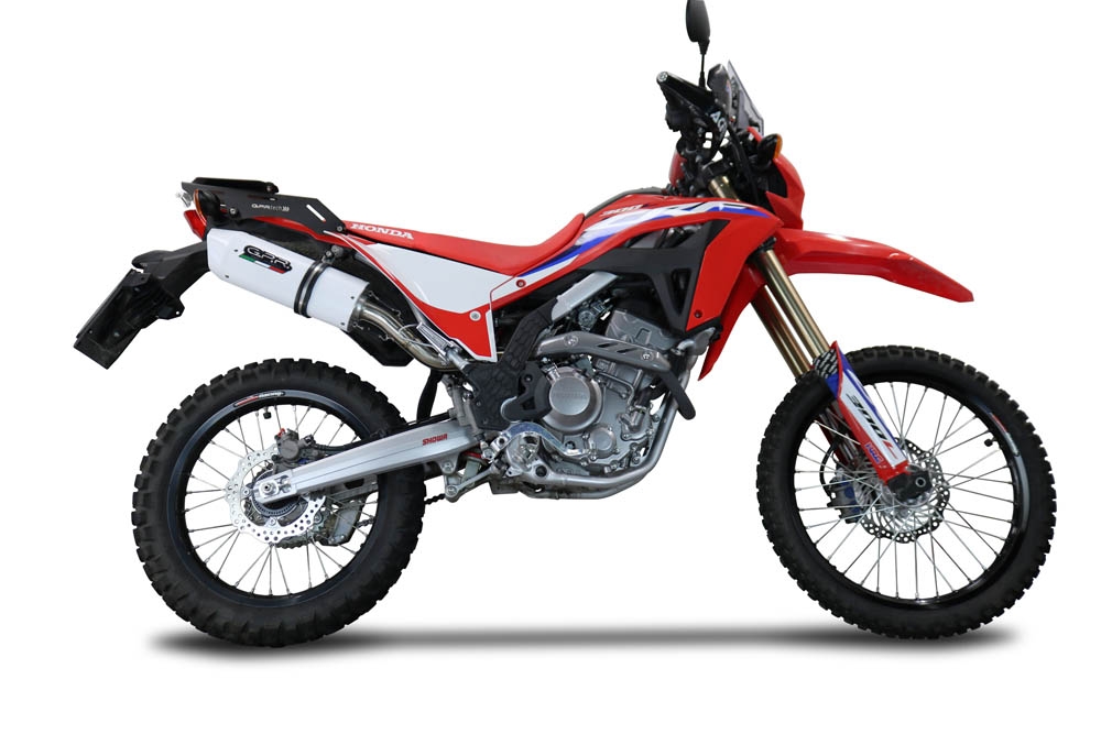Exhaust compatible with Honda Crf 300 L - Rally 2021-2024, Albus Evo4, Homologated legal slip-on exhaust including removable db killer, link pipe and catalyst 