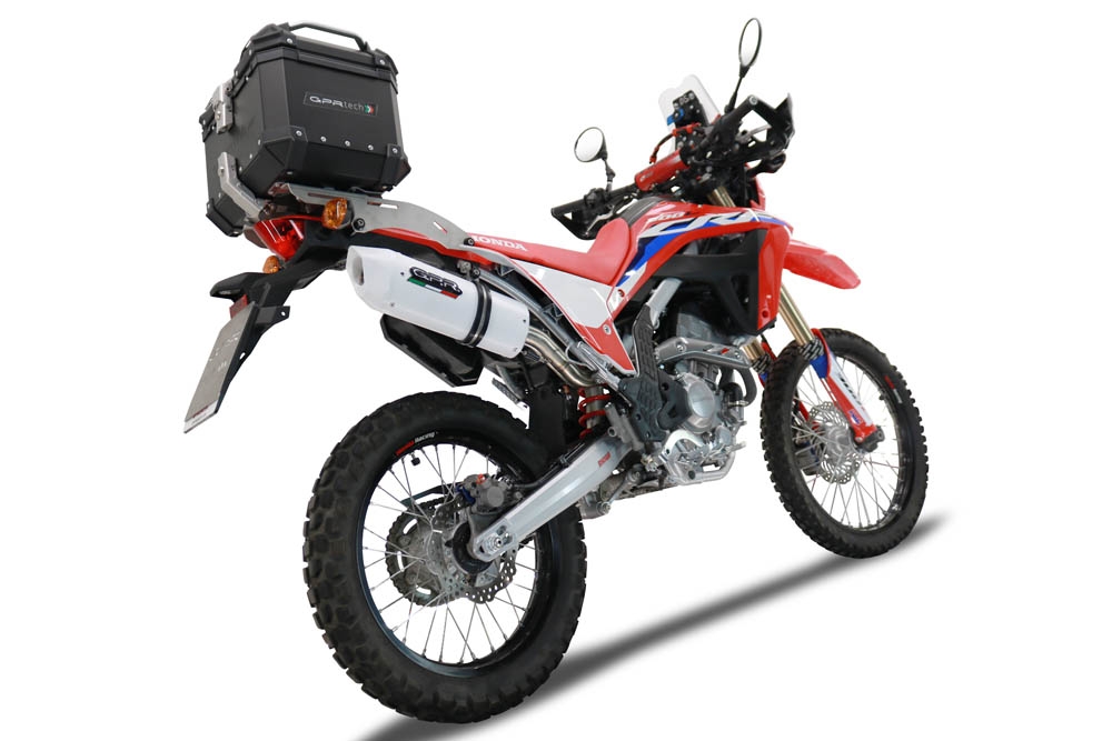 Exhaust compatible with Honda Crf 300 L - Rally 2021-2024, Albus Evo4, Homologated legal slip-on exhaust including removable db killer, link pipe and catalyst 