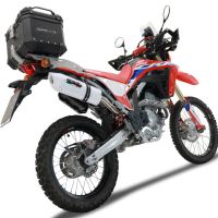 Exhaust compatible with Honda Crf 300 L - Rally 2021-2024, Albus Evo4, Homologated legal slip-on exhaust including removable db killer, link pipe and catalyst 