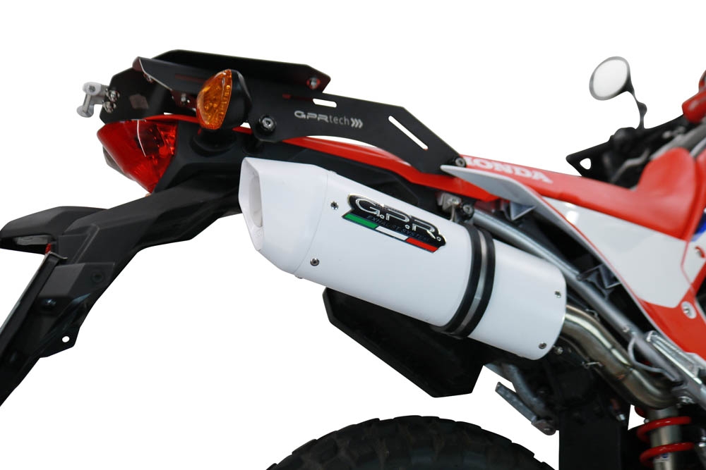 Exhaust compatible with Honda Crf 300 L - Rally 2021-2024, Albus Evo4, Homologated legal slip-on exhaust including removable db killer, link pipe and catalyst 