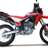 Exhaust compatible with Honda Crf 300 L - Rally 2021-2024, Gpe Ann. Poppy, Slip-on exhaust legal for UK and non-EU markets including link pipe and removable db killer 