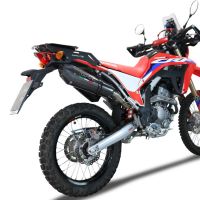 Exhaust compatible with Honda Crf 300 L - Rally 2021-2024, Gpe Ann. Poppy, Slip-on exhaust legal for UK and non-EU markets including link pipe and removable db killer 