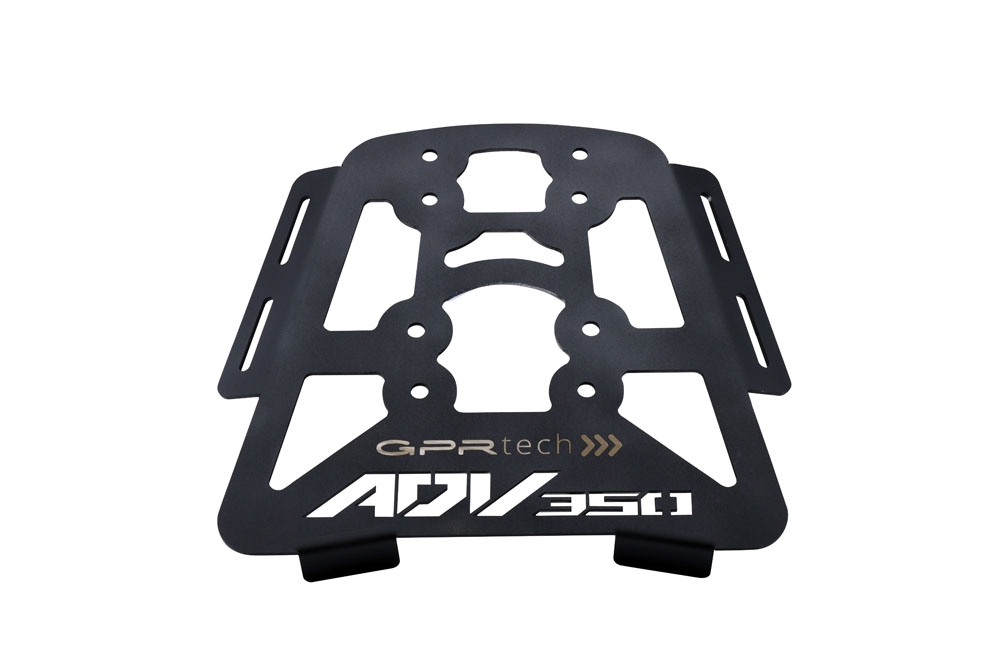 GPR TECH compatible with  Honda Forza 125 2015/2023 GPR TECH Specific fitting plate Top Case ALPITECH 26 LT compatible with original luggage rack,stainless steel made with 4 anchor points