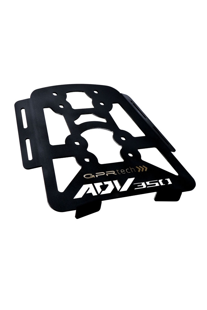 GPR TECH compatible with  Honda Forza 125 2015/2023 GPR TECH Specific fitting plate Top Case ALPITECH 26 LT compatible with original luggage rack,stainless steel made with 4 anchor points