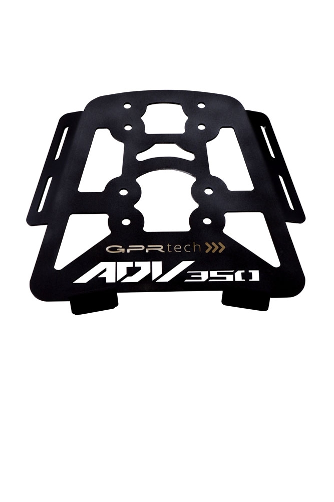GPR TECH compatible with  Honda Forza 125 2015/2023 GPR TECH Specific fitting plate Top Case ALPITECH 35 LT compatible with original luggage rack,stainless steel made with 4 anchor points