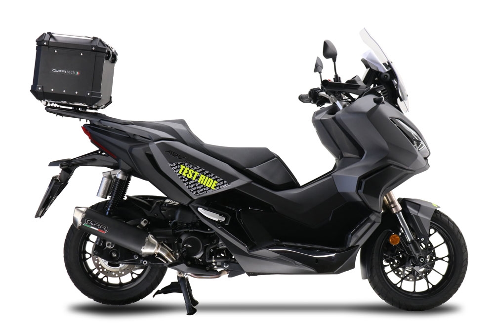 Exhaust compatible with Honda Adv 350 2022-2024, Pentascooter, Slip-on exhaust legal for UK and non-EU markets including link pipe and removable db killer 