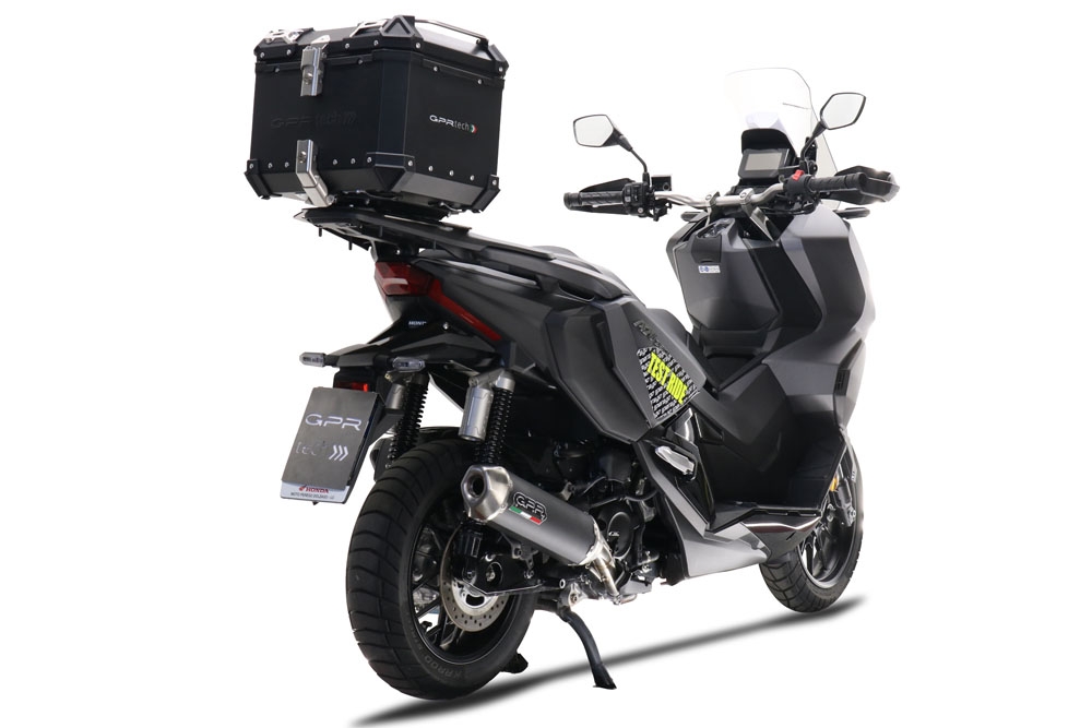 Exhaust compatible with Honda Adv 350 2022-2024, Pentascooter, Slip-on exhaust legal for UK and non-EU markets including link pipe and removable db killer 