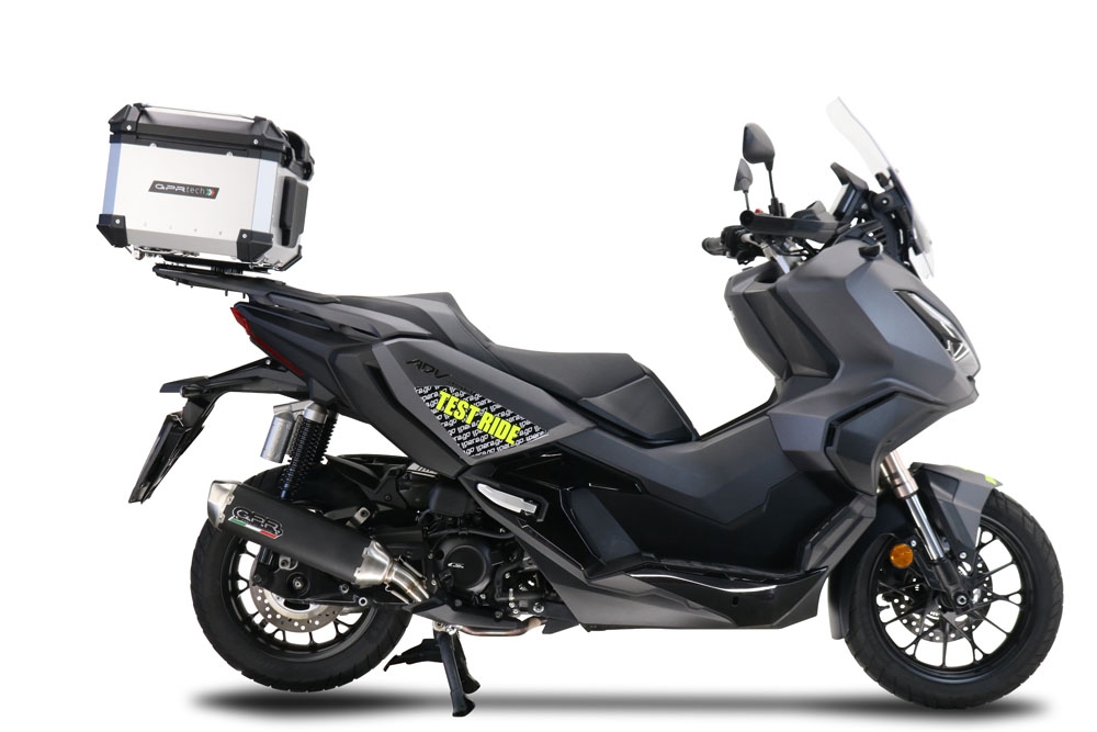 Exhaust compatible with Honda Adv 350 2022-2024, Pentascooter, Slip-on exhaust legal for UK and non-EU markets including link pipe and removable db killer 