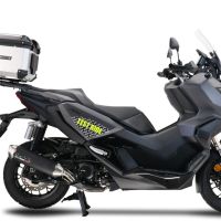 Exhaust compatible with Honda Adv 350 2022-2024, Pentascooter, Slip-on exhaust legal for UK and non-EU markets including link pipe and removable db killer 