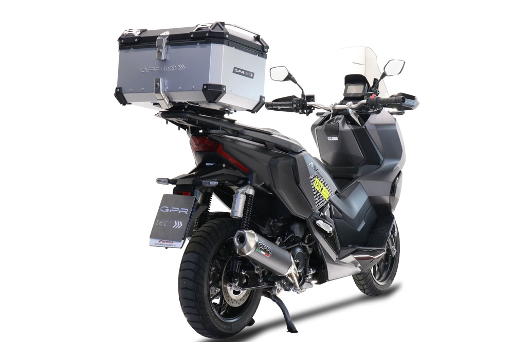 Exhaust compatible with Honda Adv 350 2022-2024, Pentascooter, Slip-on exhaust legal for UK and non-EU markets including link pipe and removable db killer 