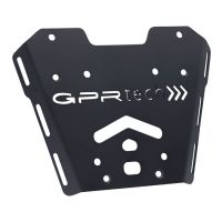 GPR TECH compatible with  Honda X-Adv 750 2016/2020 e4 GPR TECH SPECIFIC PLATE IN TITANIUM TOP CASE-ALPITECH 35/55 LT compatible with original luggage rack,titanium made with 4 anchor points