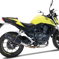 Exhaust compatible with Honda CB 750 Hornet 2023-2024, Furore Evo4 Nero, Homologated legal slip-on exhaust including removable db killer and link pipe 