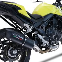 Exhaust compatible with Honda CB 750 Hornet 2023-2024, Furore Evo4 Nero, Homologated legal slip-on exhaust including removable db killer and link pipe 