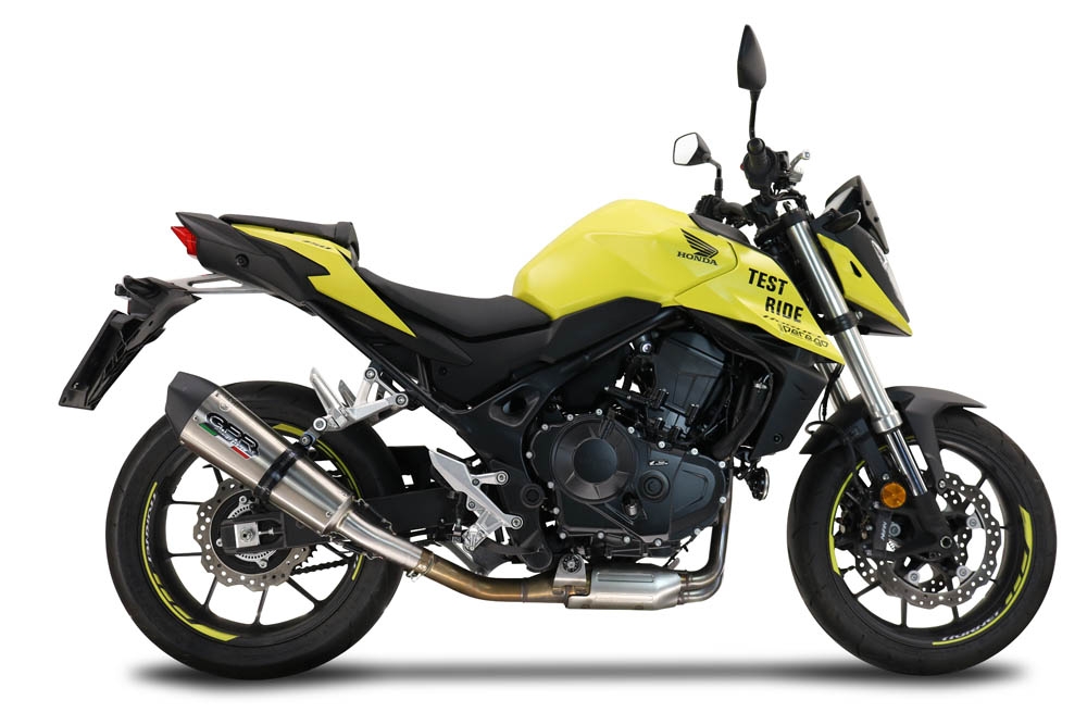 Exhaust compatible with Honda CB 750 Hornet 2023-2024, GP Evo4 Titanium, Homologated legal slip-on exhaust including removable db killer and link pipe 