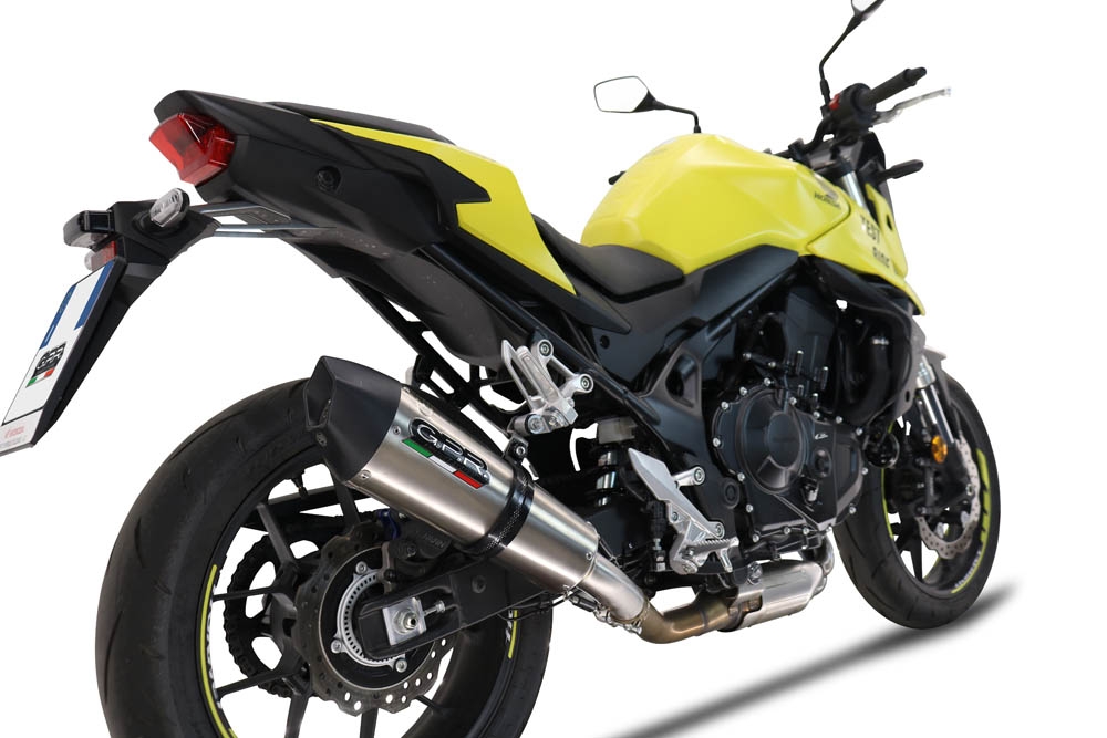 Exhaust compatible with Honda CB 750 Hornet 2023-2024, GP Evo4 Titanium, Homologated legal slip-on exhaust including removable db killer and link pipe 