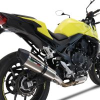 Exhaust compatible with Honda CB 750 Hornet 2023-2024, GP Evo4 Titanium, Homologated legal slip-on exhaust including removable db killer and link pipe 