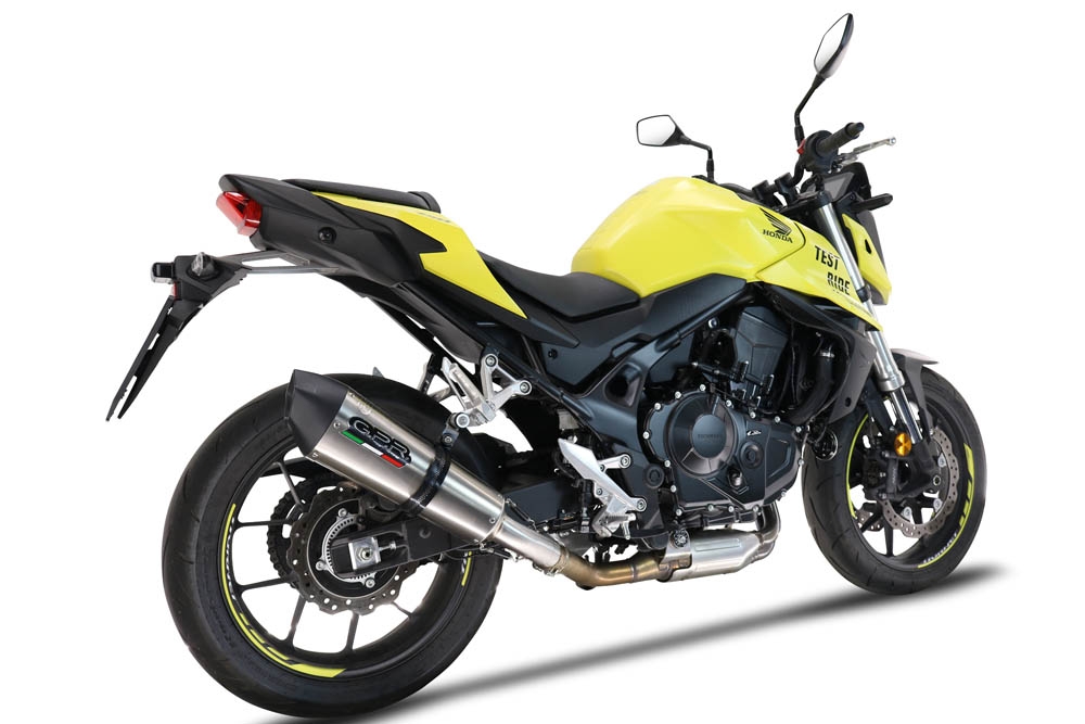 Exhaust compatible with Honda CB 750 Hornet 2023-2024, GP Evo4 Titanium, Homologated legal slip-on exhaust including removable db killer and link pipe 
