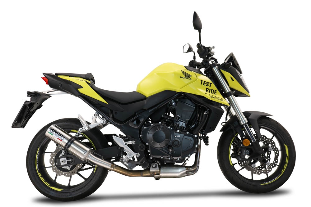 Exhaust compatible with Honda CB 750 Hornet 2023-2024, M3 Inox , Homologated legal slip-on exhaust including removable db killer and link pipe 