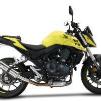 Exhaust compatible with Honda CB 750 Hornet 2023-2024, M3 Inox , Homologated legal slip-on exhaust including removable db killer and link pipe 