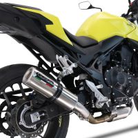Exhaust compatible with Honda CB 750 Hornet 2023-2024, M3 Inox , Homologated legal slip-on exhaust including removable db killer and link pipe 