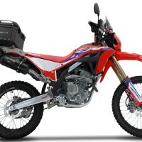 Top case GPR TECH compatible with  Honda Crf 300 L / Rally 2021/2024 e5 GPR TECH Top case in aluminum, black color including, roof rack and specific plate Capacity 35 LT.