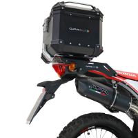 Top case GPR TECH compatible with  Honda Crf 300 L / Rally 2021/2024 e5 GPR TECH Top case in aluminum, black color including, roof rack and specific plate Capacity 45 LT.