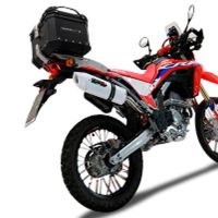 Top case GPR TECH compatible with  Honda Crf 300 L / Rally 2021/2024 e5 GPR TECH Top case in aluminum, black color including, roof rack and specific plate Capacity 45 LT.