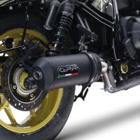 Exhaust compatible with Honda Cmx 1100 Rebel 2021-2024, Ghisa , Homologated legal slip-on exhaust including removable db killer and link pipe 