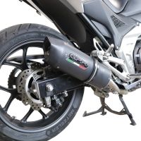 Exhaust compatible with Honda Nc 750 X - S Dct 2021-2023, Furore Evo4 Nero, Homologated legal slip-on exhaust including removable db killer and link pipe 