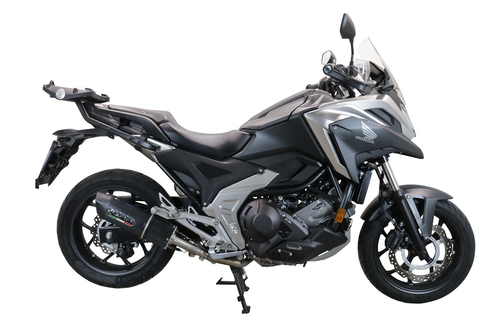 Exhaust compatible with Honda Nc 750 X - S Dct 2021-2023, Furore Evo4 Poppy, Homologated legal slip-on exhaust including removable db killer and link pipe 