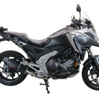 Exhaust compatible with Honda Nc 750 X - S Dct 2021-2023, Furore Evo4 Poppy, Homologated legal slip-on exhaust including removable db killer and link pipe 