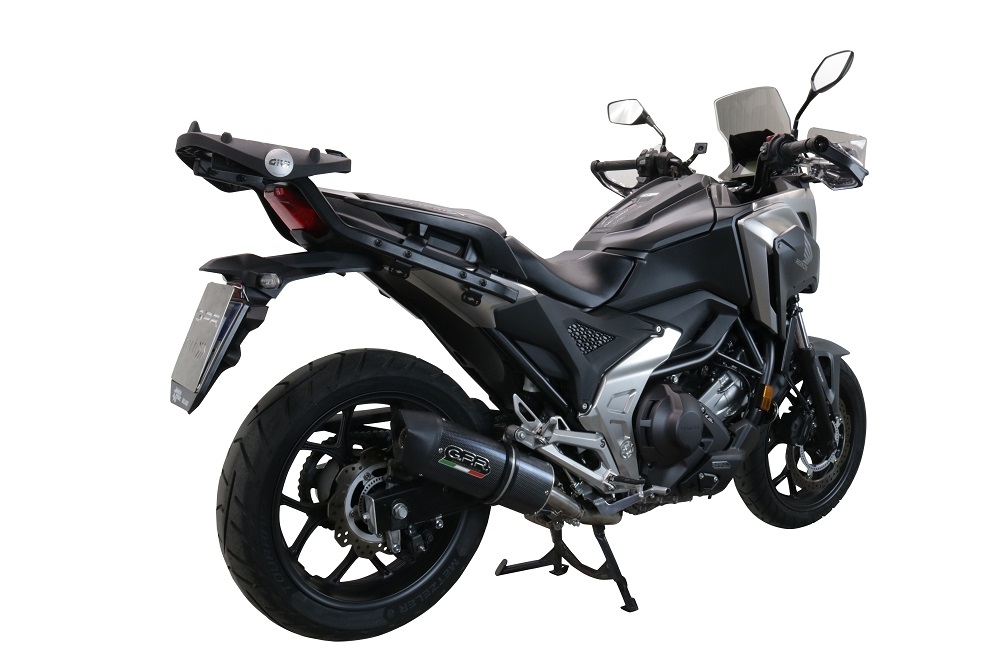 Exhaust compatible with Honda Nc 750 X - S Dct 2021-2023, Furore Evo4 Poppy, Homologated legal slip-on exhaust including removable db killer and link pipe 