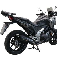 Exhaust compatible with Honda Nc 750 X - S Dct 2021-2023, Furore Evo4 Poppy, Homologated legal slip-on exhaust including removable db killer and link pipe 